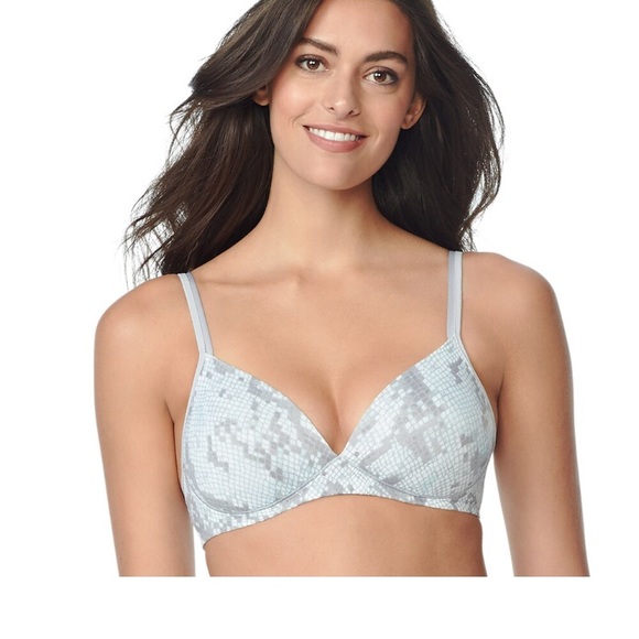 Warner's Other - Warner’s Full Coverage Wire Free Lift Bra Gray 34C